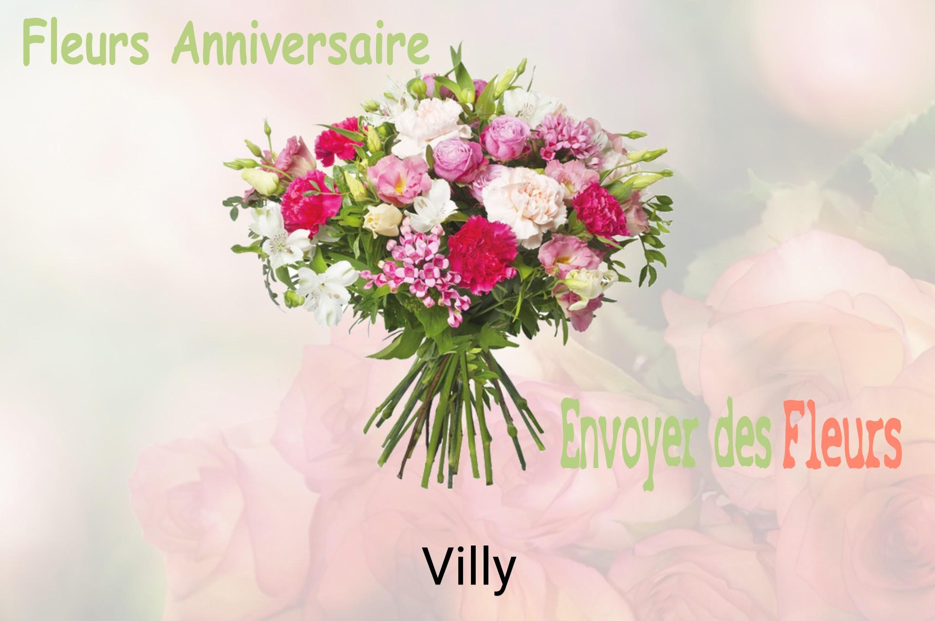 Bouquet de fleurs d’anniversaire livré à Villy