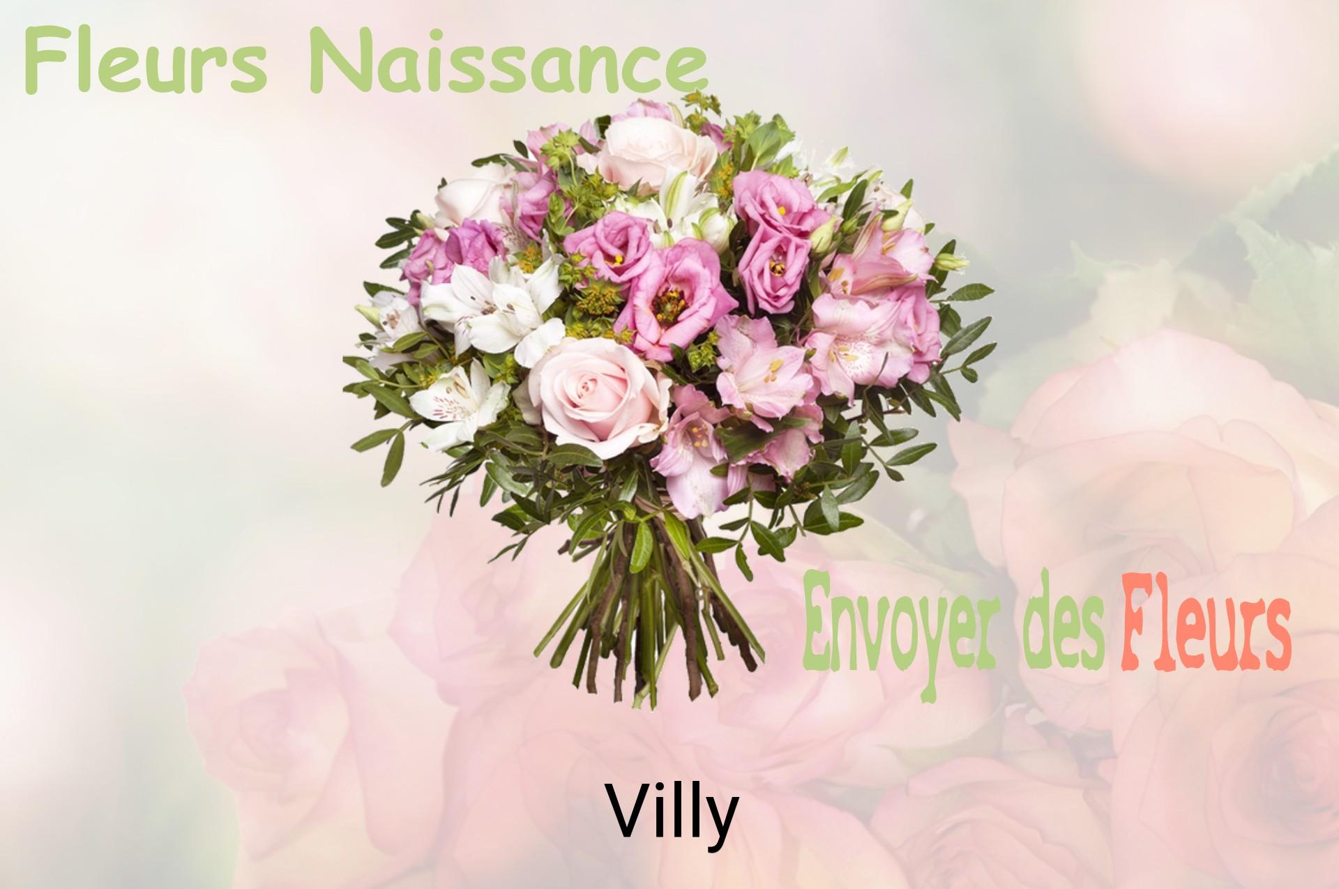Bouquet de fleurs de naissance livré à Villy